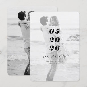 Modern Bold Overlay Photo Save the Date