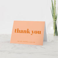 Modern Bold Peach Orange Personalised Bat Mitzvah