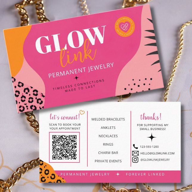 Modern Bold Permanent Jewellery  Business Card (Creator Uploaded)