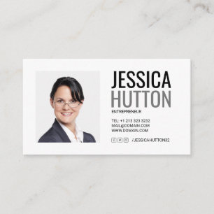 Modern Bold Personal Photo Business Card
