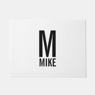 Modern Bold Personalised Monogram and Name Doormat