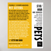 Modern Bold, Pet Sitting Service Advertising