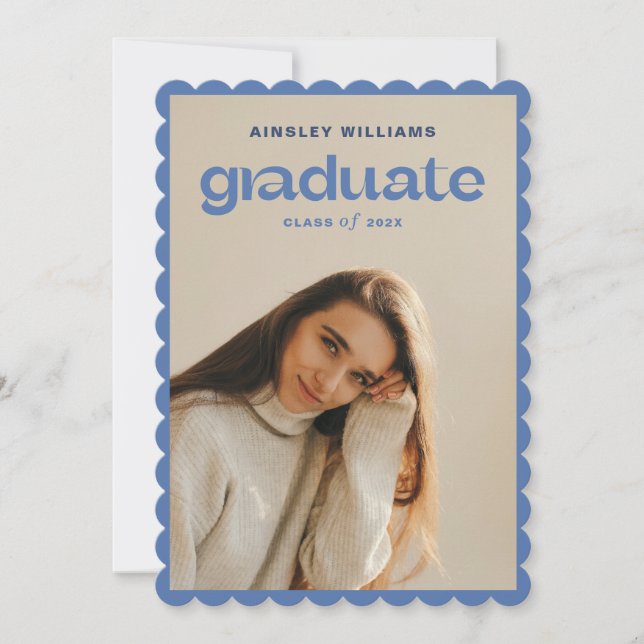 Modern Bold Photo Graduation Announcement (Front)