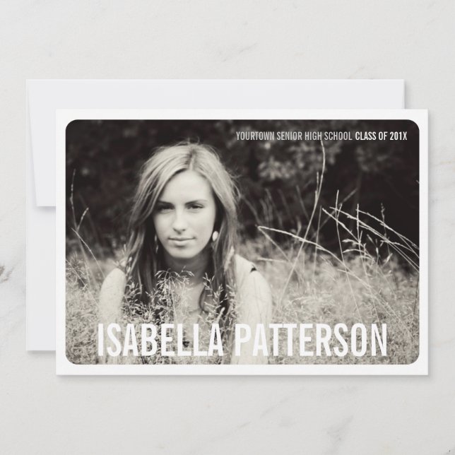 Modern Bold Photo Graduation Party Invitation (Front)