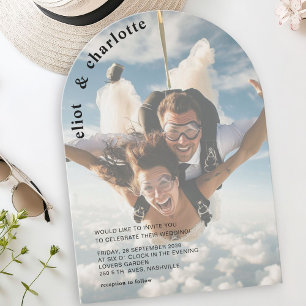Modern, Bold, Photo, Wedding, Arch Invitation