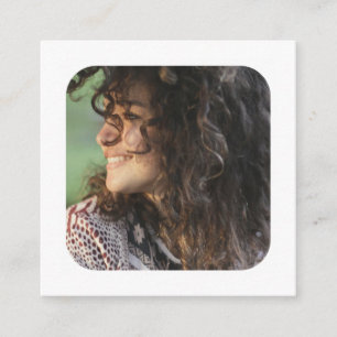 Modern Bold Photograph Personalised Square Business Card