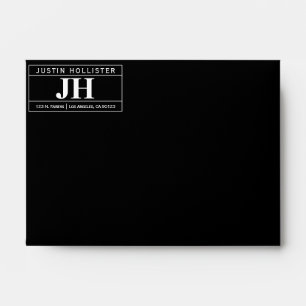 Modern Bold Professional Black & White A6 Envelope