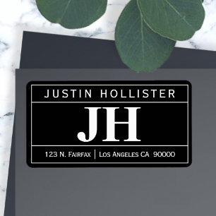 Modern Bold Professional   Black & White Label