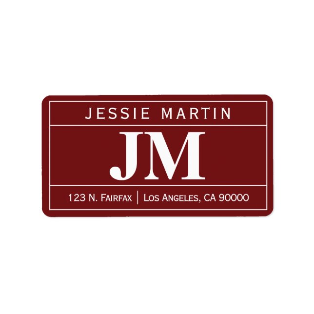 Modern Bold Professional | Burgundy & White Label (Front)