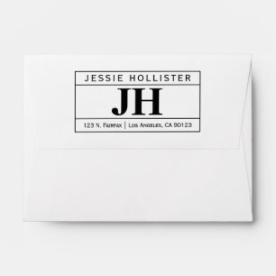Modern Bold Professional   White & Black A6 Envelope
