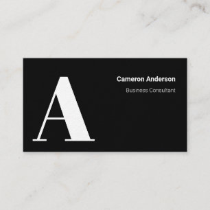 Modern Bold Red Black White Minimal Professional Business Card
