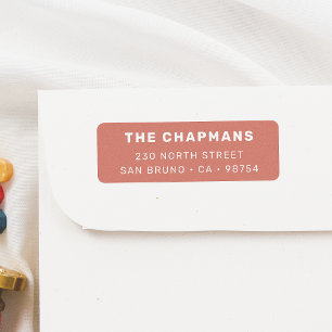 Modern Bold Red Return Address