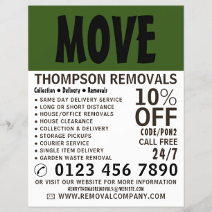 Modern Bold, Removal Company Advertising Flyer