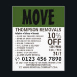 Modern Bold, Removal Company Advertising Flyer<br><div class="desc">Modern Bold,  Removal Company Advertising Flyer by The Business Card Store.</div>