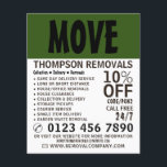 Modern Bold, Removal Company Advertising Flyer<br><div class="desc">Modern Bold,  Removal Company Advertising Flyer by The Business Card Store.</div>