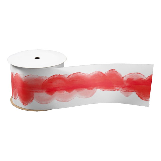modern bold retro red festive holiday gift satin ribbon (Spool)