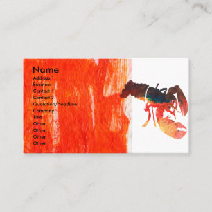modern Bold Seafood  Lobster Design Business Card