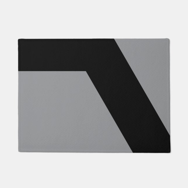 Modern, bold, simple, trendy, urban geometric art doormat (Front)