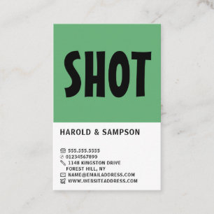 Modern Bold, Snooker Club, Pool/Snooker Player Business Card