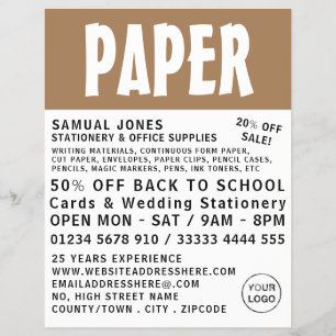 Modern Bold, Stationery & Office Supplies Flyer