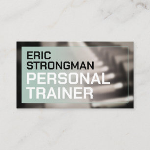 Modern bold style gym inspired business card