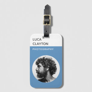 Modern Bold Stylish Typography Photographer Luggage Tag