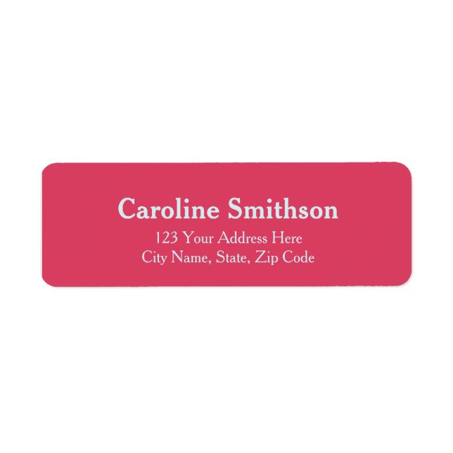 Modern Bold Template Pink-Red & Light Blue Address (Front)