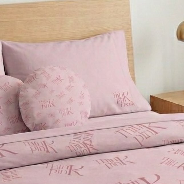 Modern Bold Think Pink Freak Typography Pillowcase (Creator Uploaded)