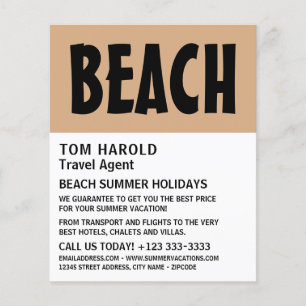 Modern Bold, Travel Agent Advertising Flyer