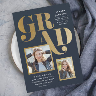 Modern Bold Type 2 Photo Graduation