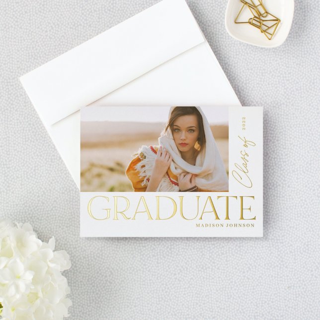 Modern Bold Type Graduate Graduation Photo Party  (Creator Uploaded)
