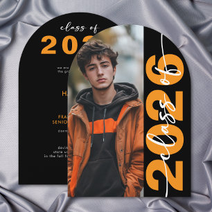 Modern Bold Typography Arch Grad Announcement