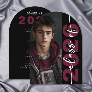 Modern Bold Typography Arch Grad Announcement