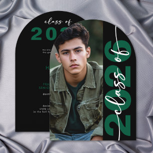 Modern Bold Typography Arch Grad Announcement