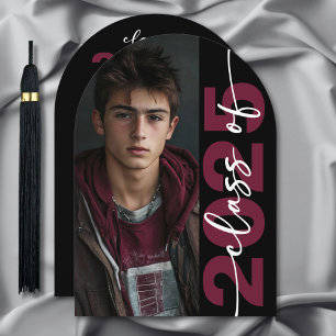 Modern Bold Typography Arch Grad Announcement