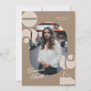 Modern Bold Typography Class of 2024 Graduation Invitation