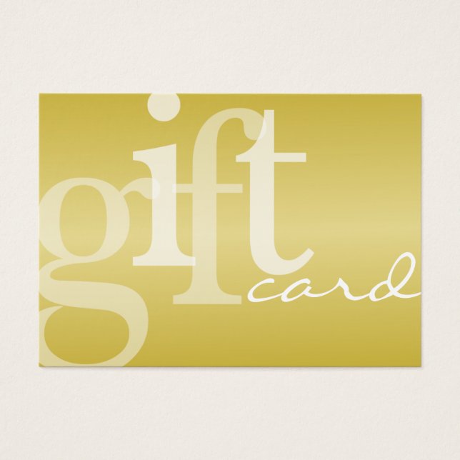 Modern Bold Typography Gold Foil Gift Card (Front)