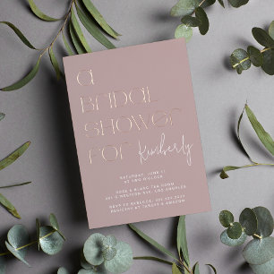Modern Bold Typography Pink Gold Bridal Shower