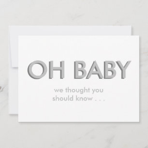 Modern Bold Typography Pregnancy Announcement