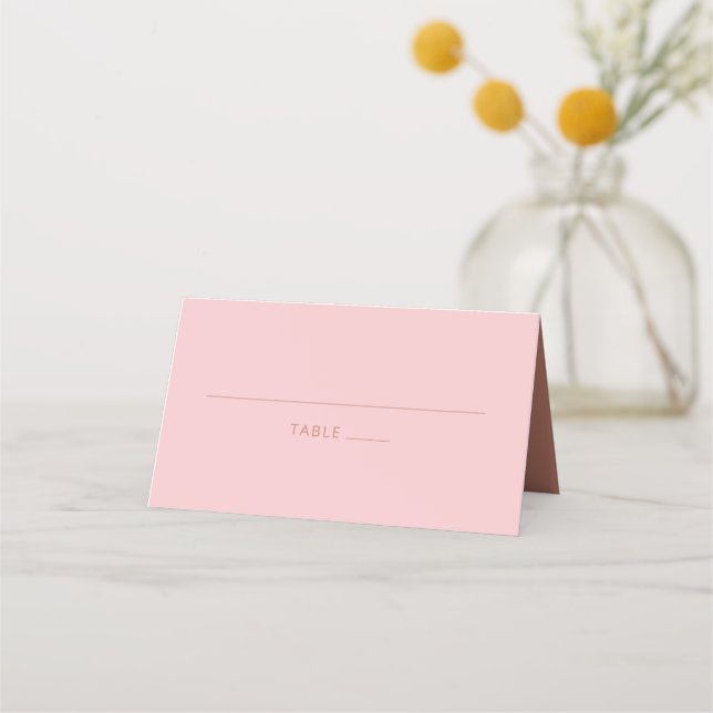 Modern Bold Typography Terracotta Pink Bat Mitzvah Place Card (Front)