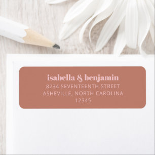 Modern Bold Typography Terracotta Wedding Matching