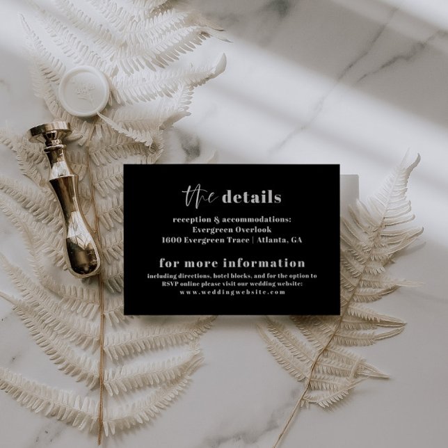 Modern Bold Typography Wedding Details Card (Creator Uploaded)