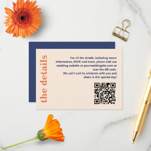 Modern Bold Typography Wedding Details Enclosure Card