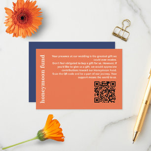 Modern Bold Typography Wedding Honeymoon Fund Enclosure Card