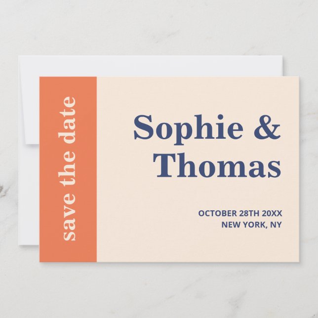 Modern Bold Typography Wedding Save the Date Invitation (Front)