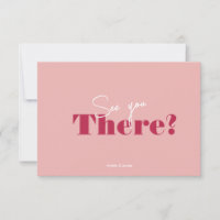 Modern bold Viva Magenta  Minimalist Wedding