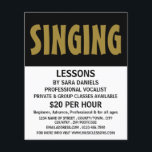 Modern Bold, Vocalist Lessons Advertising Flyer<br><div class="desc">Modern Bold,  Vocalist Lessons Advertising Flyers By The Business Card Store.</div>
