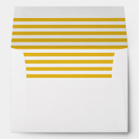 Modern Bold Yellow Stripes Matching Return Address