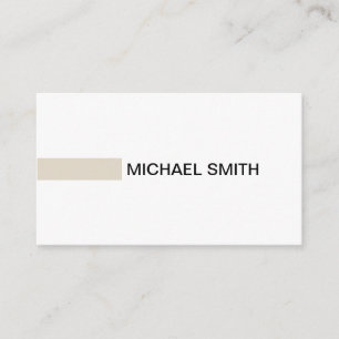 Modern Bone Elegant Professional Plain White Business Card