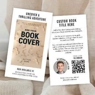 Modern Book Launch Author Marketing QR Code Business Card